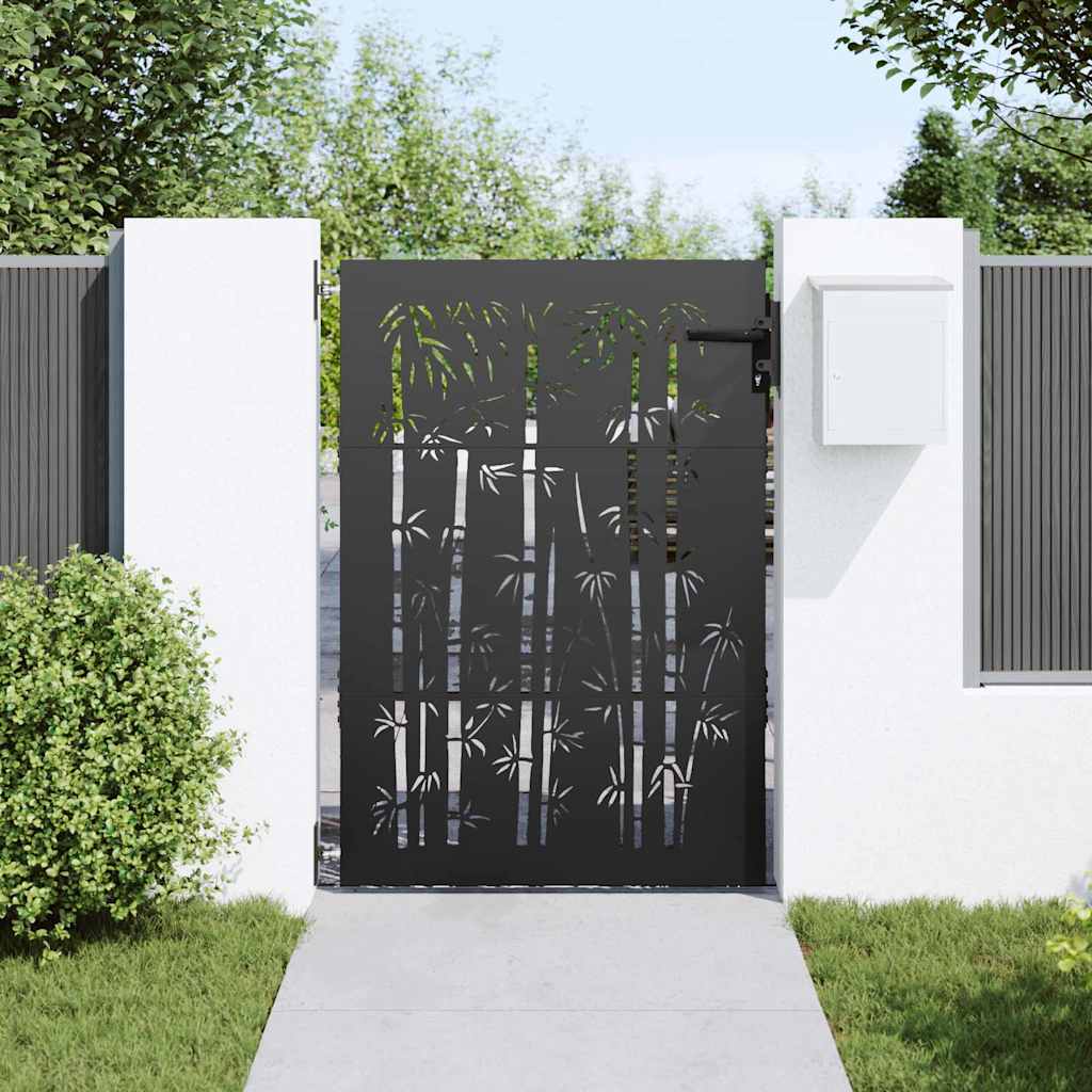 vidaXL Πύλη Κήπου 85 x 150 cm Ατσάλι με Επικάλυψη Πούδρας Κλειδώσιμο