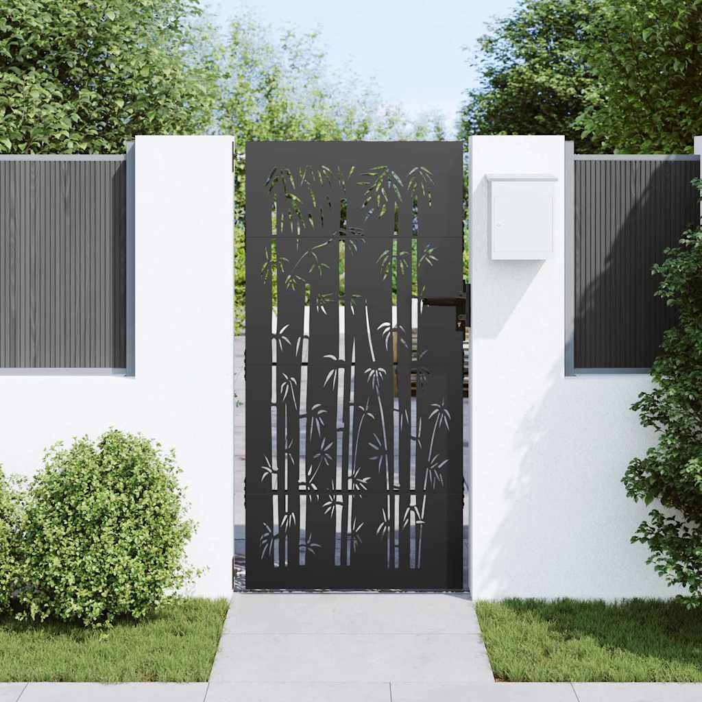 vidaXL Πύλη Κήπου 85 x 175 cm Ατσάλι με Επικάλυψη Πούδρας Κλειδώσιμο