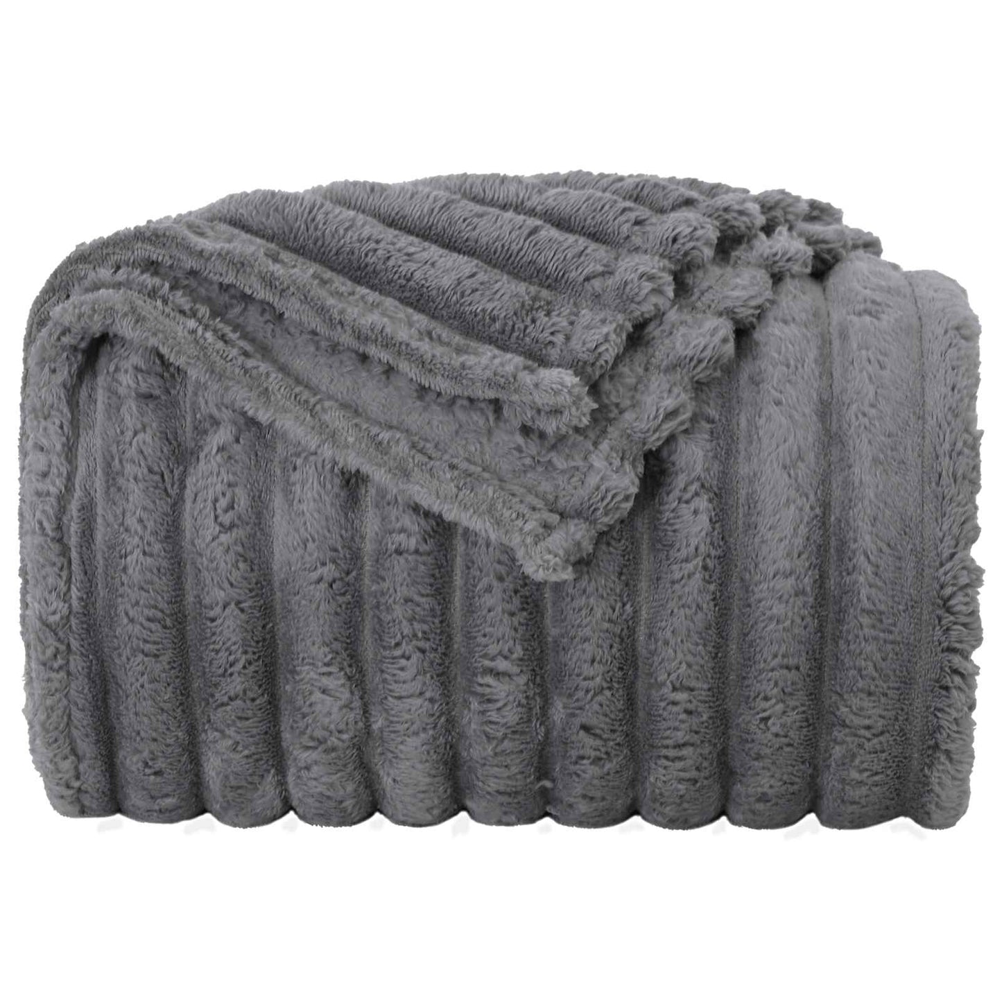 vidaXL Κουβέρτα Σκούρο Γκρι 240 x 220 cm Μαλλί