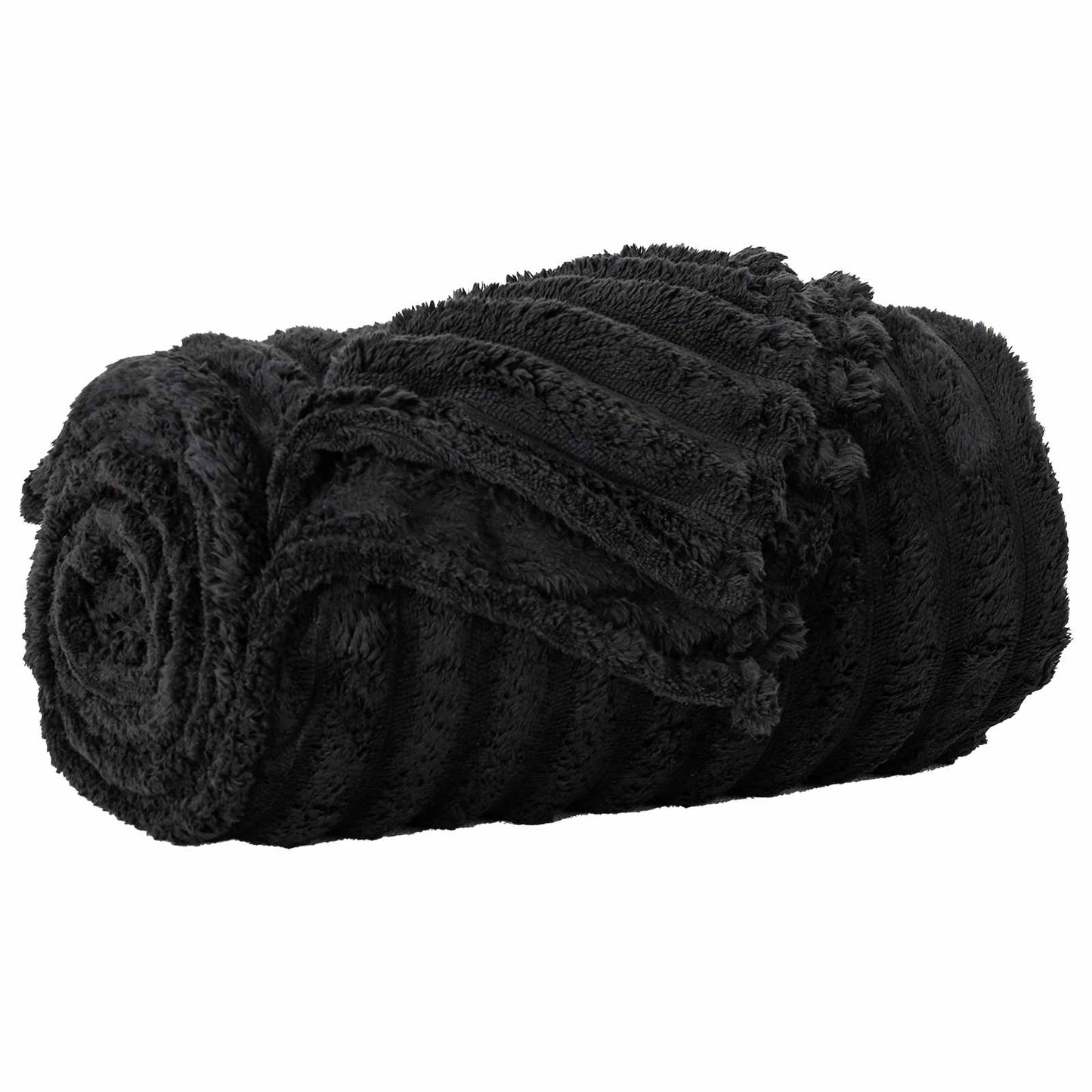 vidaXL Ριχτάρι Μαύρο 200 x 150 cm 0,8 kg Μαλλί