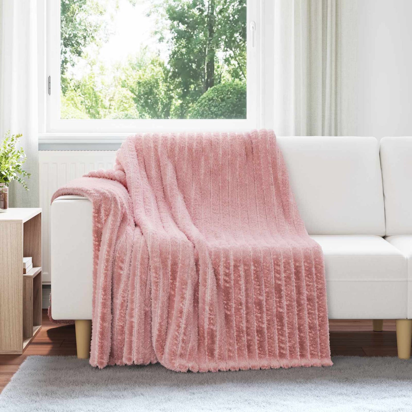 vidaXL Ριχτάρι Ροζ 200 x 150 cm 0,8 kg Μαλλί