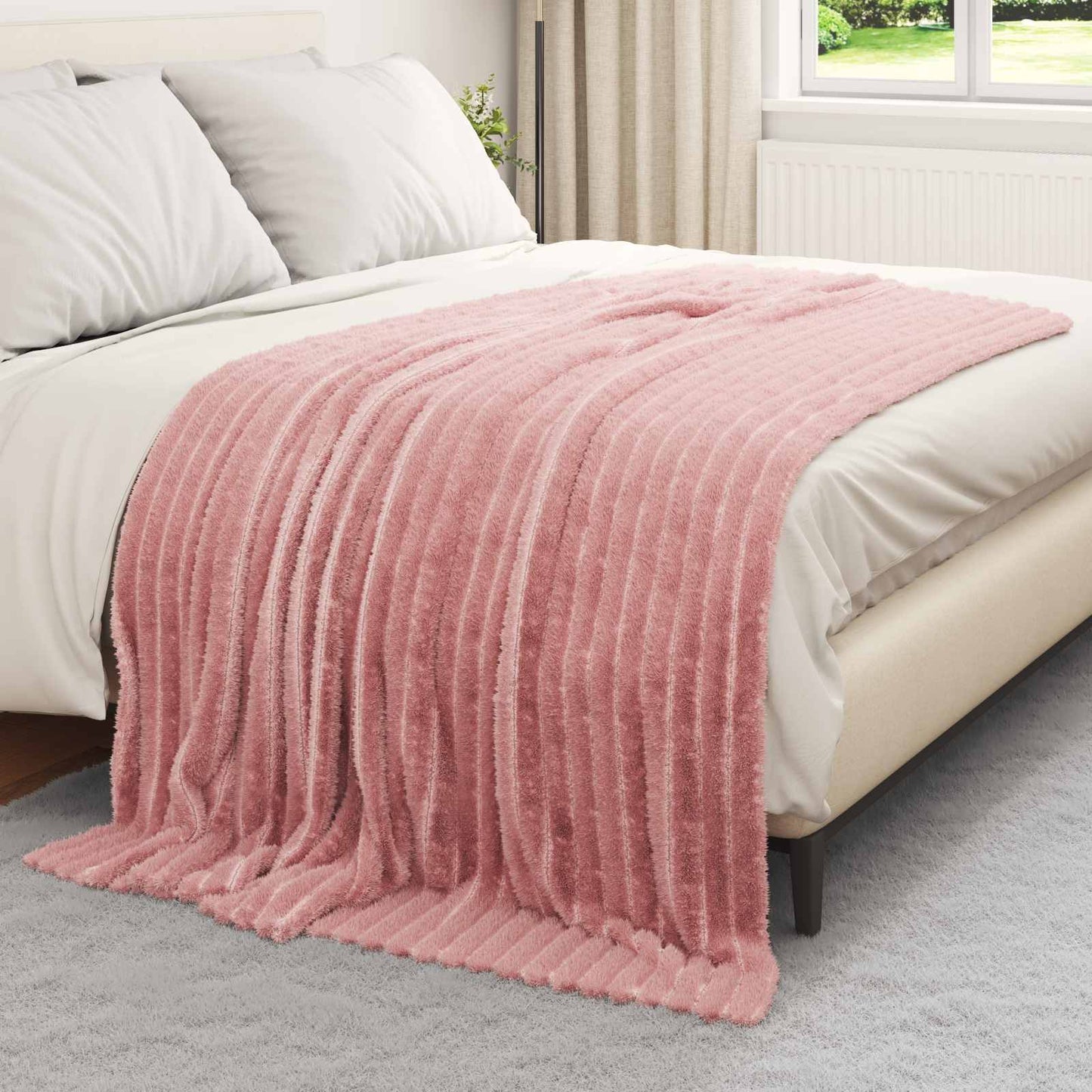 vidaXL Ριχτάρι Ροζ 200 x 150 cm 0,8 kg Μαλλί