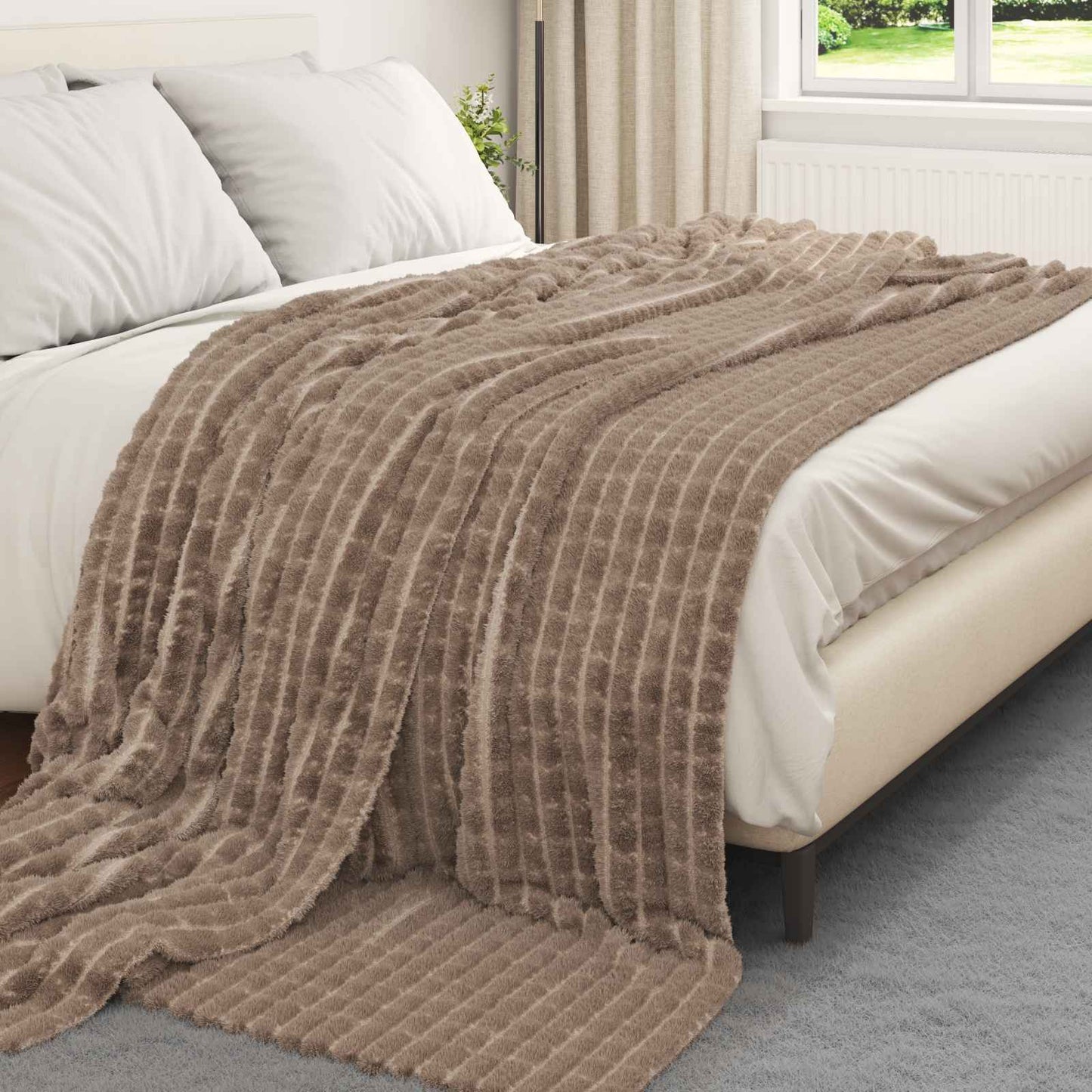 vidaXL Κουβέρτα Καμηλοπάρδαλη 240 x 220 cm 1.37 kg Μαλλί