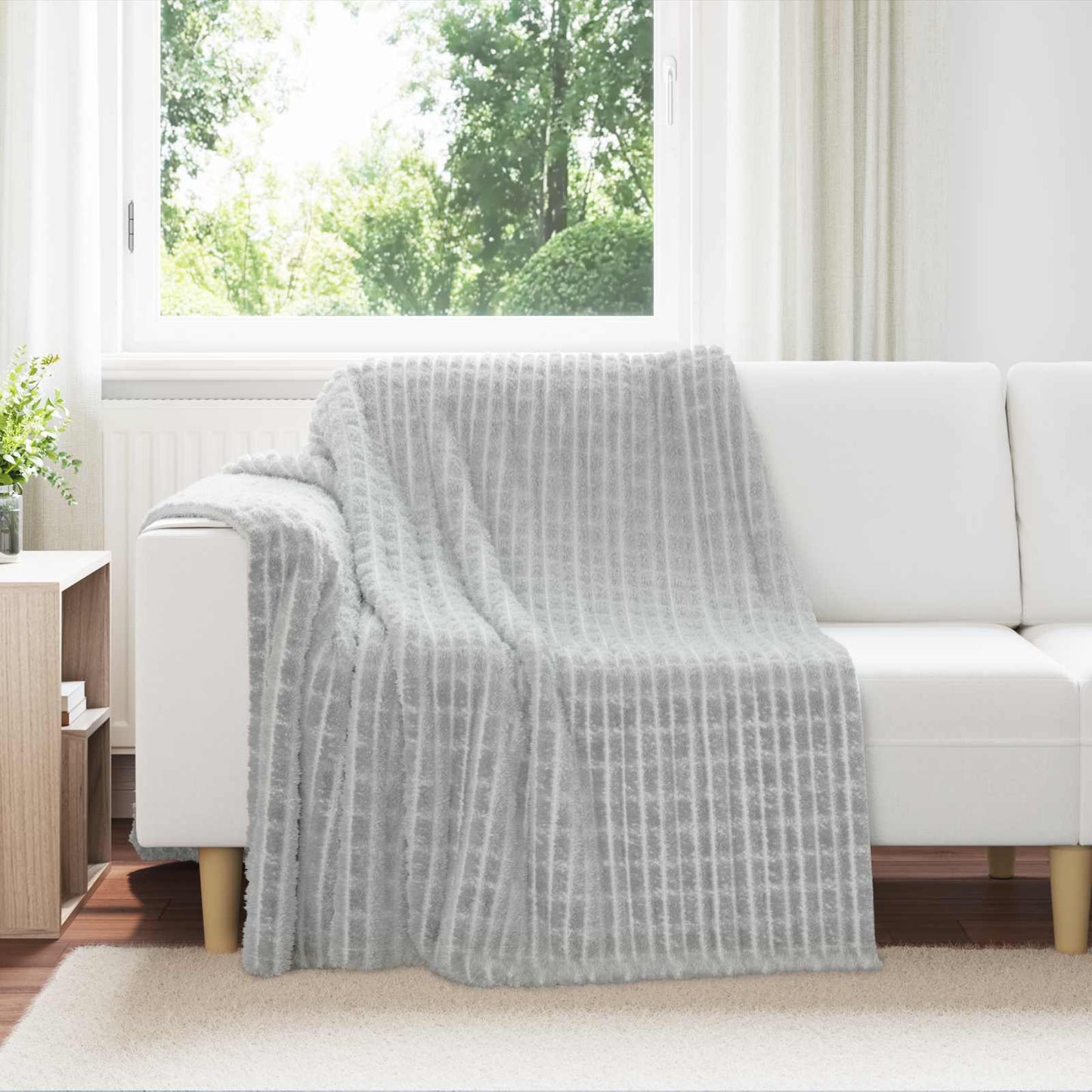 vidaXL Κουβέρτα Γκρι 200 x 150 cm 0.75 kg Μαλλί