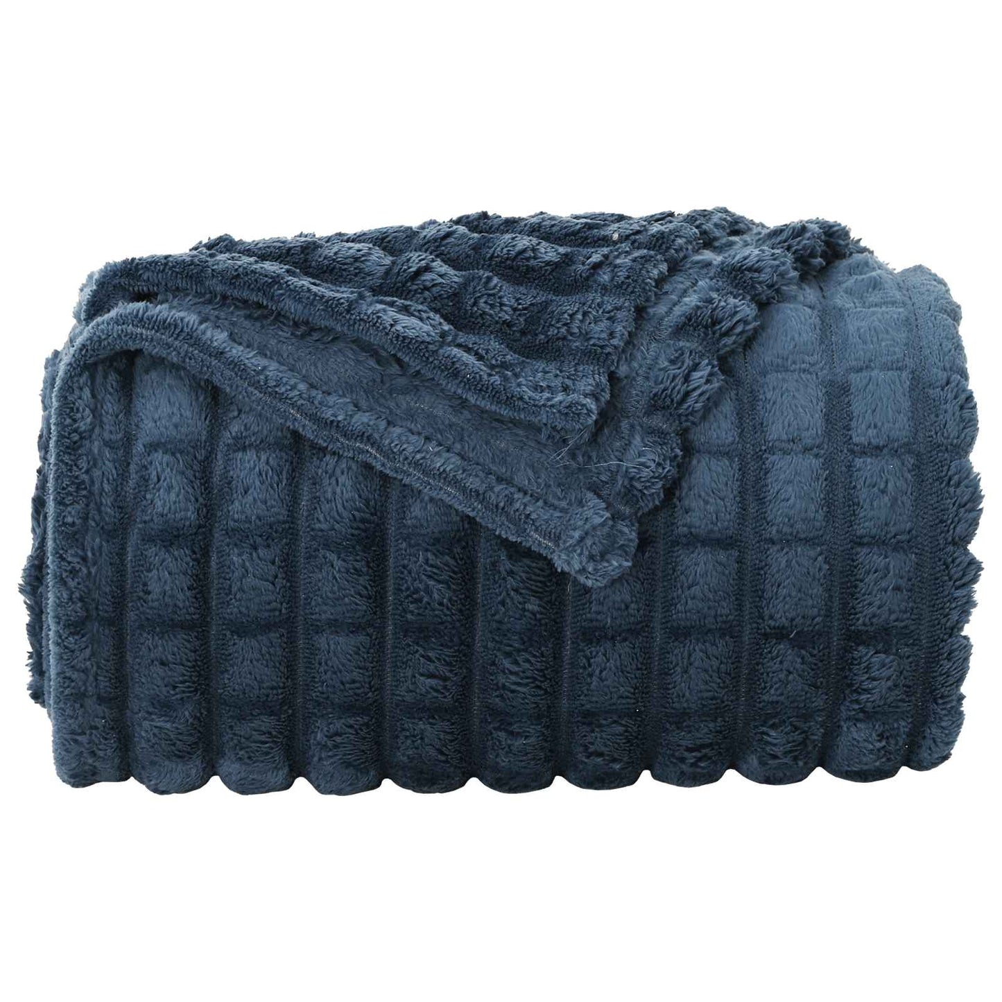 vidaXL Κουβέρτα Σκούρο μπλε 150 x 130 εκ 0.5 kg Μαλλί
