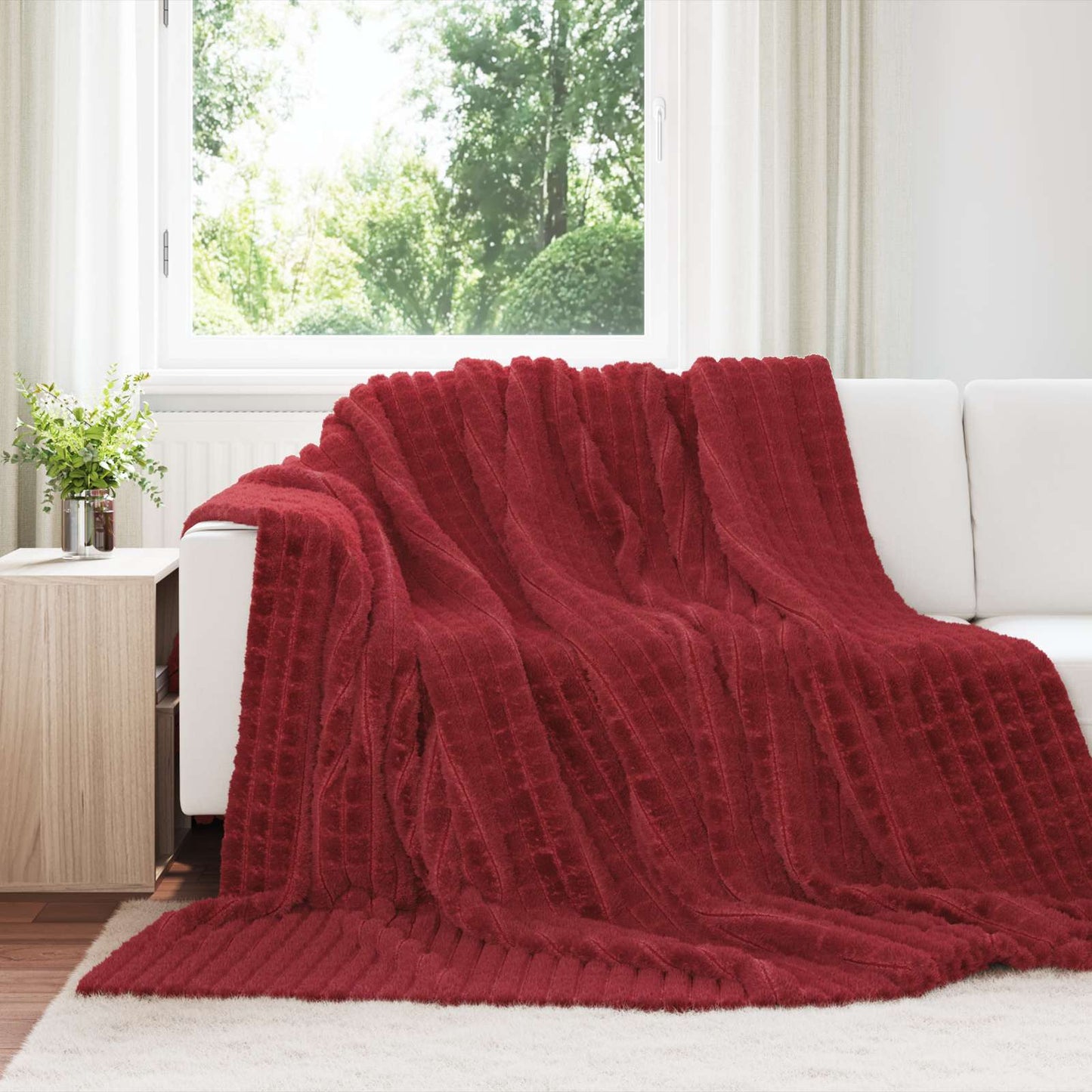 vidaXL Ριχτάρια 6 τμχ. Βεραμάν Κόκκινο 270 x 240 cm 10.04 kg Μαλλί