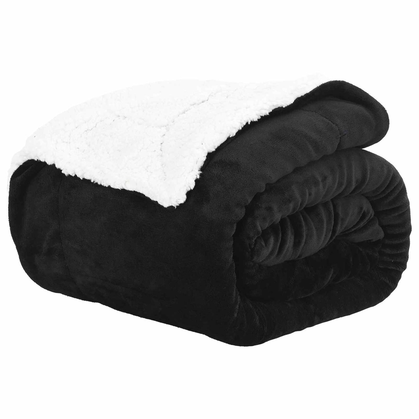 vidaXL Κουβέρτα Μαύρο 130 x 150 cm Μαλλί