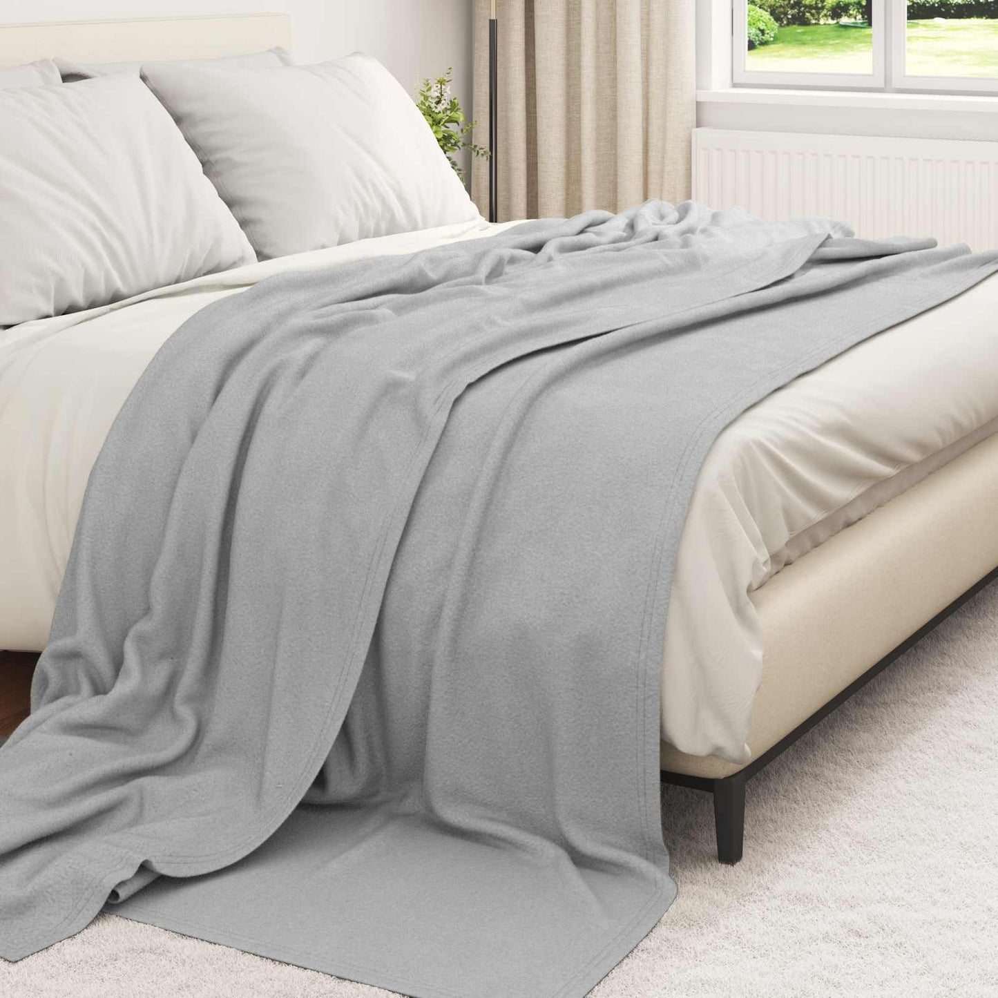 vidaXL Ριχτάρι Γκρι 270 x 240 cm 0.86 kg Μαλλί