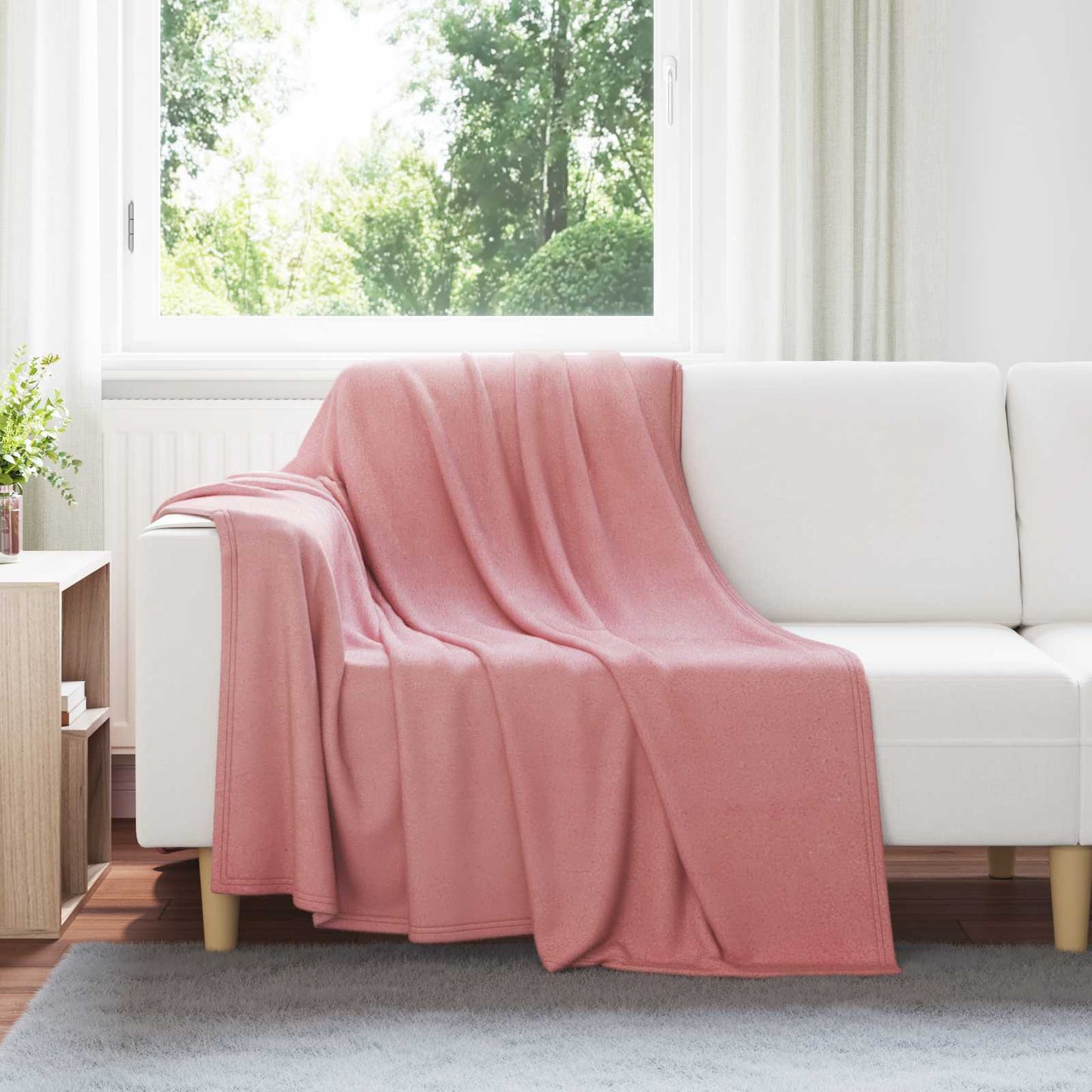 vidaXL Ριχτάρι Ροζ 200 x 150 cm 0.42 kg Μαλλί