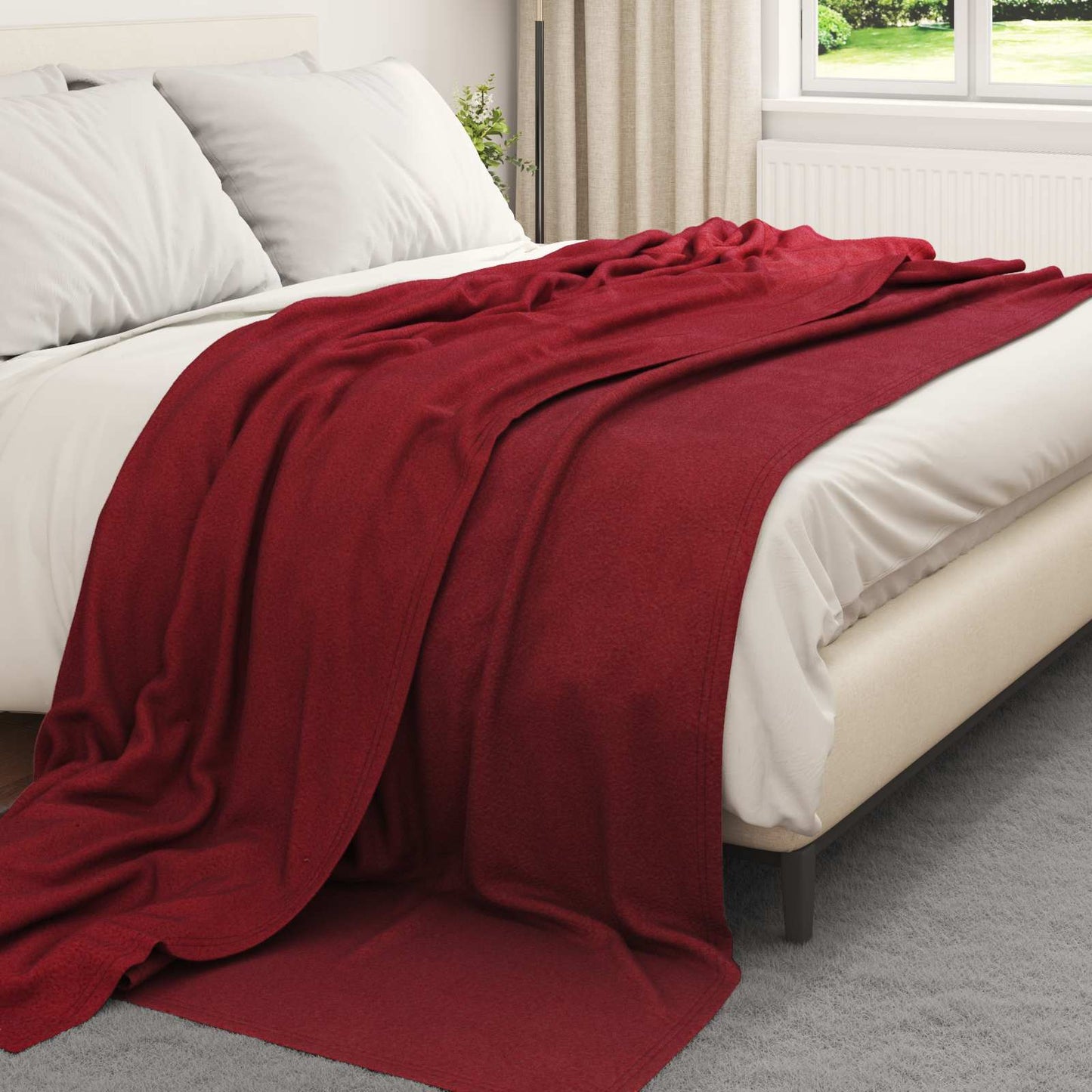 vidaXL Ριχτάρια 6 τμχ. Βεραμάν Κόκκινο 270 x 240 cm 5.08 kg Μαλλί