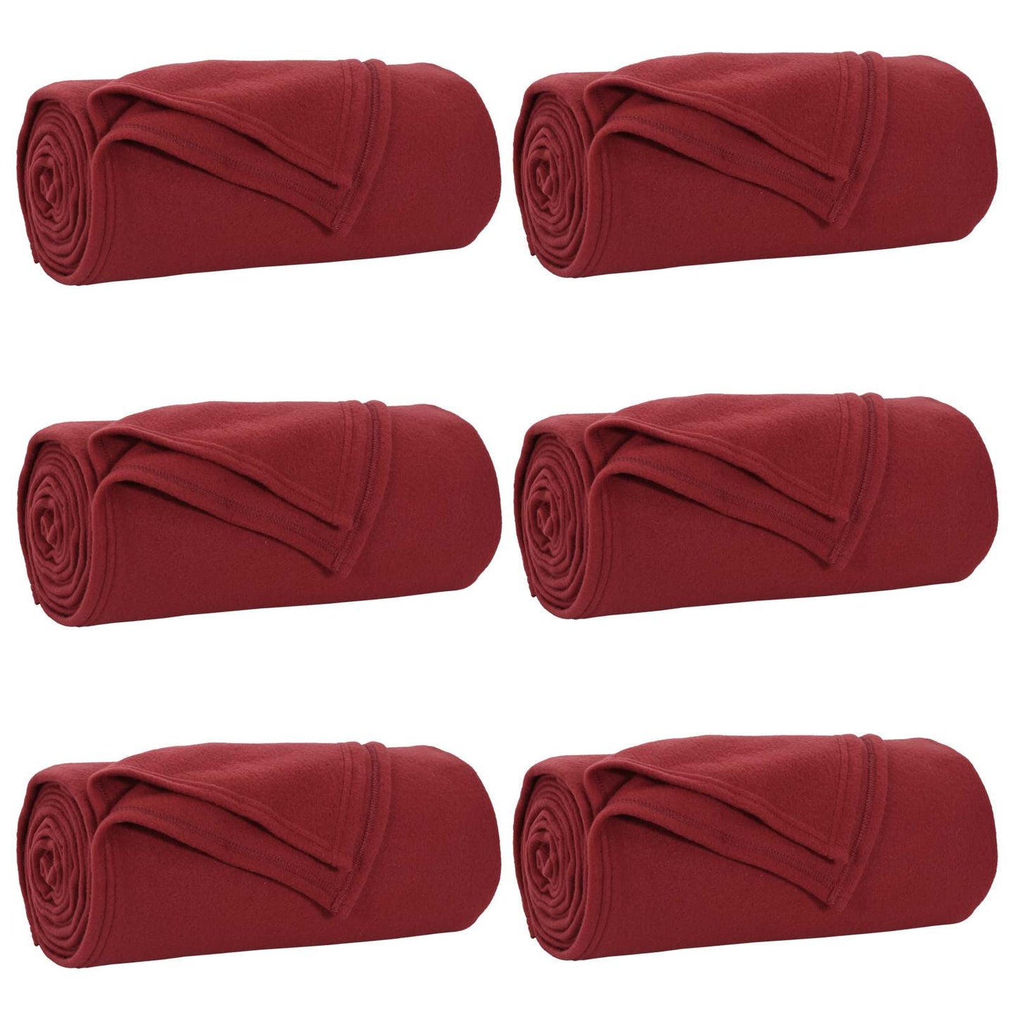 vidaXL Ριχτάρια 6 τμχ. Βεραμάν Κόκκινο 270 x 240 cm 5.08 kg Μαλλί