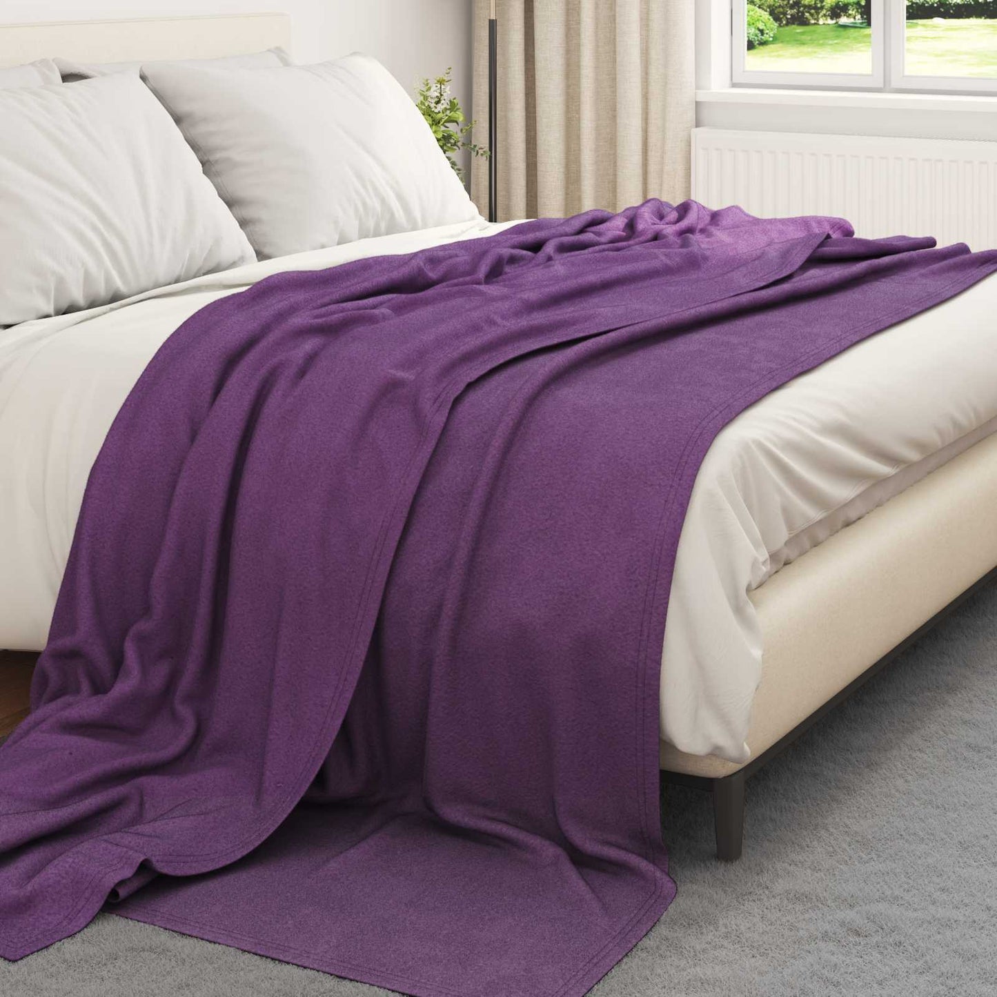 vidaXL Ριχτάρια 24 τμχ. Μοβ 240 x 220 cm 17.76 kg Μαλλί