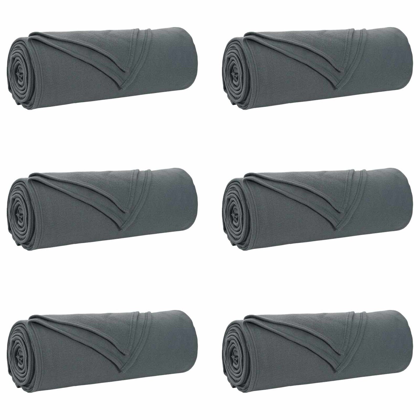 vidaXL Ριχτάρια 6 τμχ. Σκούρο Γκρι 280 x 210 εκ. 4.88 kg Μαλλί