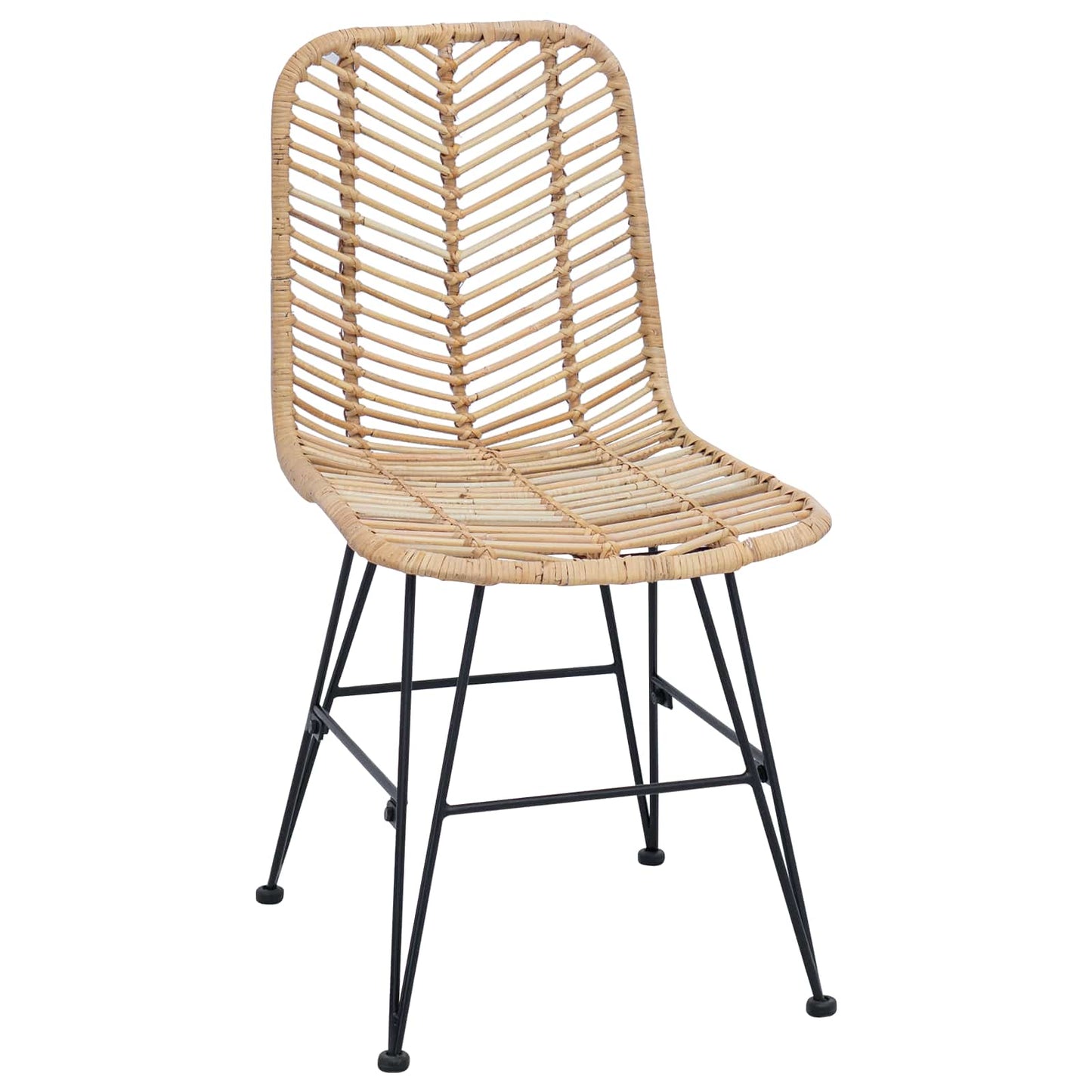 vidaXL Καρέκλα τραπεζαρίας 2 pcs Φυσικό 44.5 x 55 x 85 εκ.