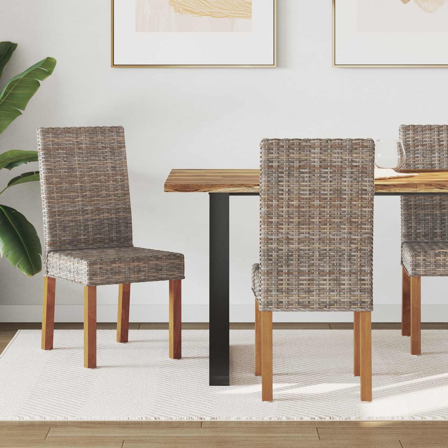 vidaXL Καρέκλα τραπεζαρίας GENDT 2 τμχ. Γκρίζο Kubu 45 x 54 x 93 εκ