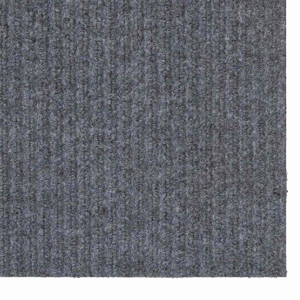 vidaXL Δερμάτινο Χαλί Ανοιχτό γκρι 80 x 500 cm ύφασμα