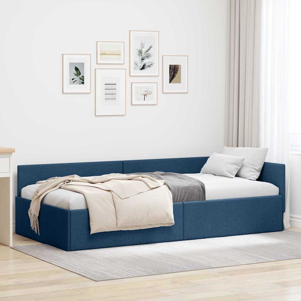 vidaXL Κρεβάτι Γωνίας Μπλε 80 x 200 cm ύφασμα
