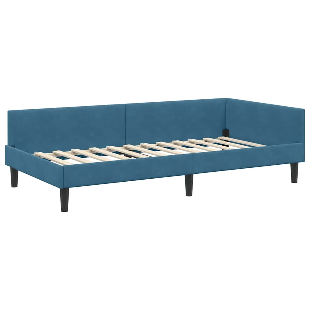 vidaXL Κρεβάτι Γωνίας Μπλε 90 x 200 cm Βελούδο