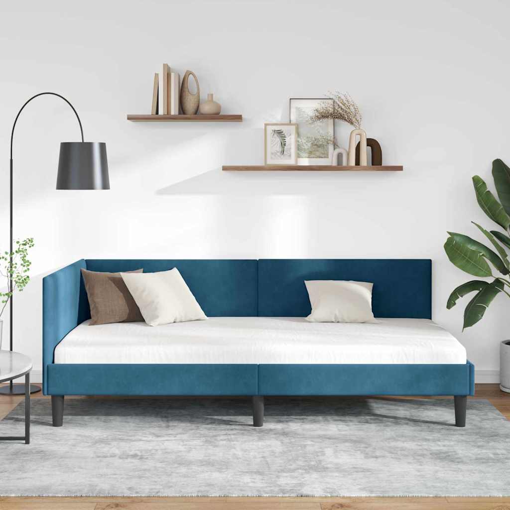 vidaXL Κρεβάτι Γωνίας Μπλε 80 x 200 cm Βελούδο