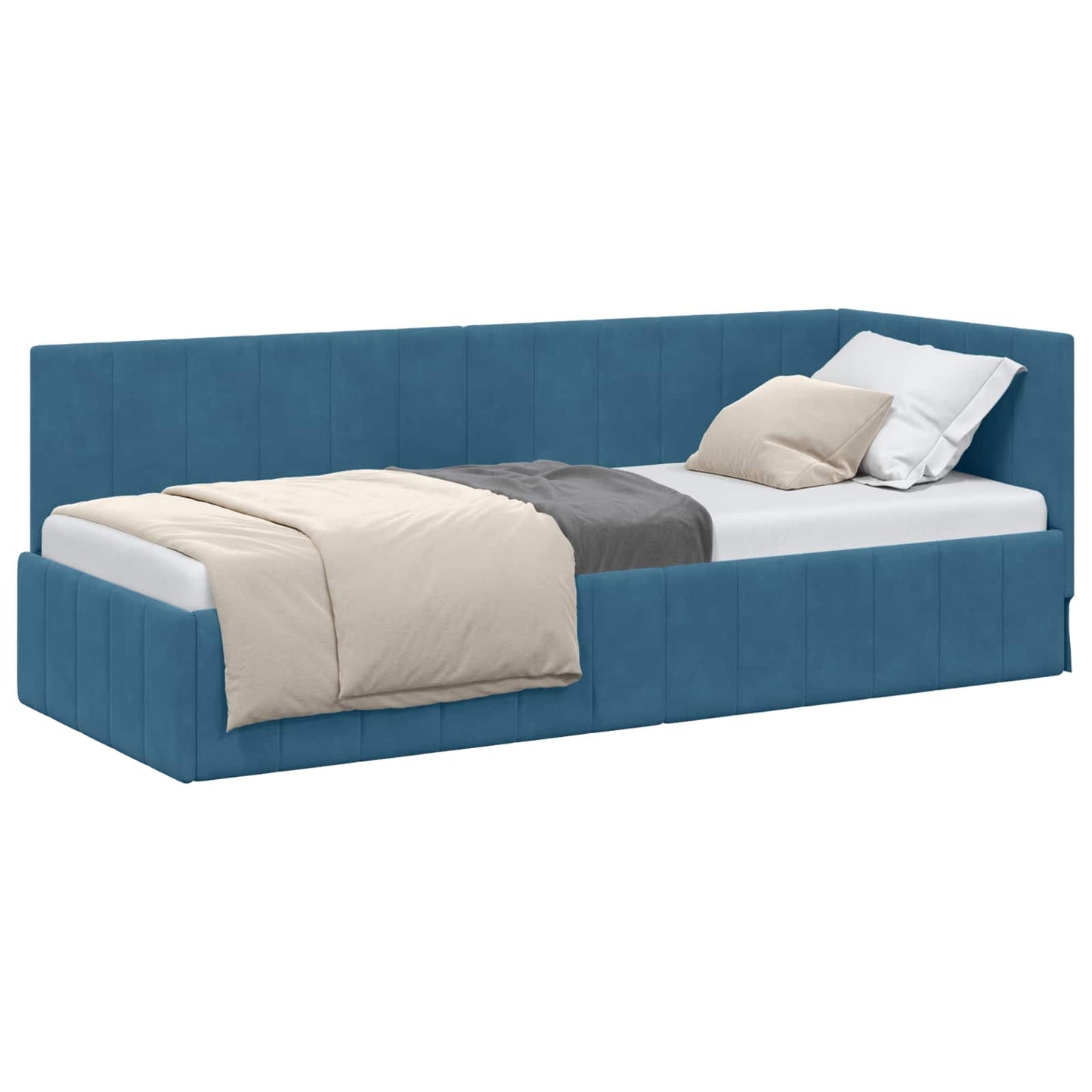 vidaXL Κρεβάτι Γωνίας Μπλε 80 x 200 cm Βελούδο