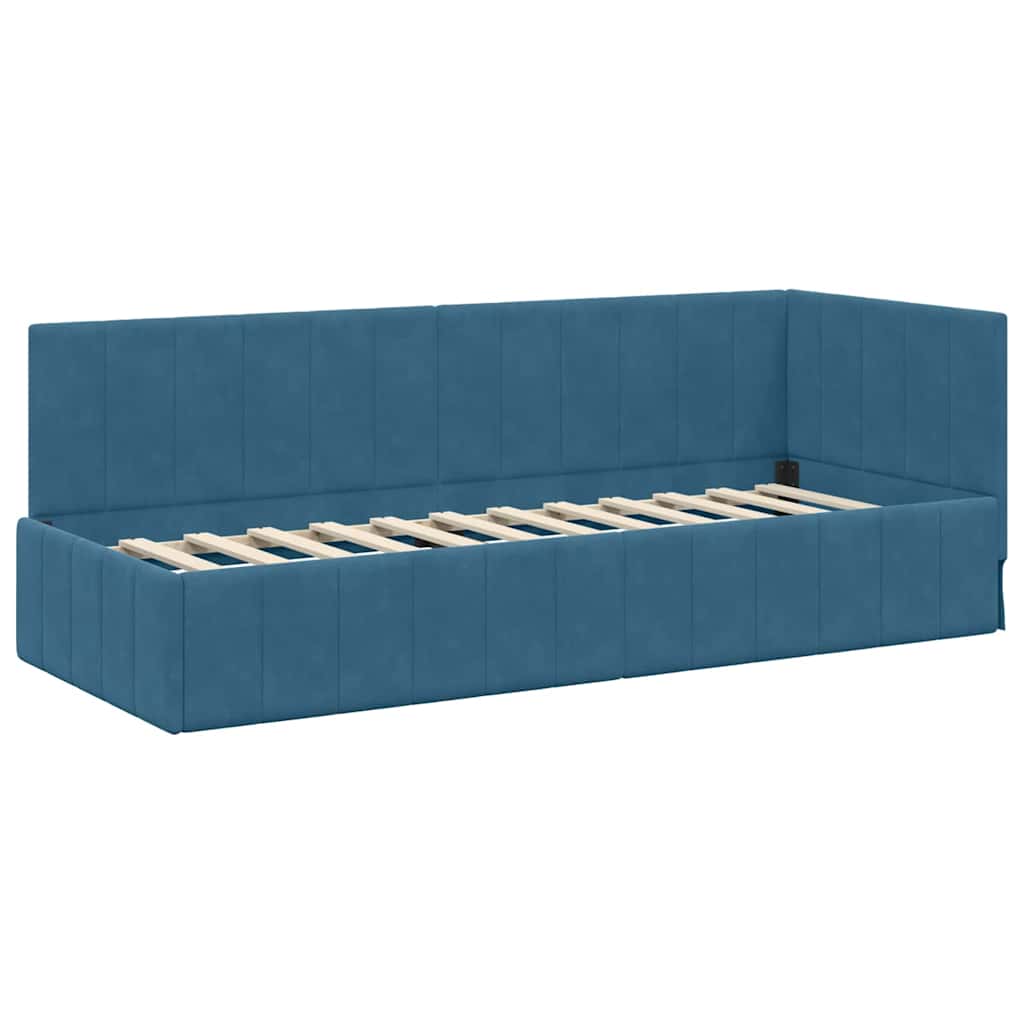 vidaXL Κρεβάτι Γωνίας Μπλε 80 x 200 cm Βελούδο