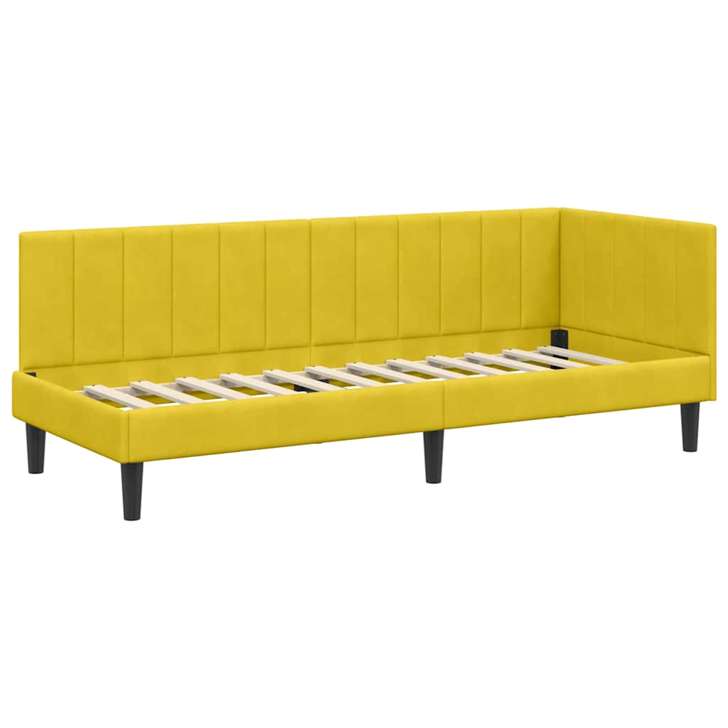 vidaXL Κρεβάτι Γωνίας Κίτρινο 80 x 200 cm Βελούδο