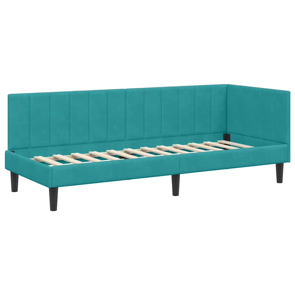 vidaXL Κρεβάτι Γωνίας Τιρκουάζ 80 x 200 cm Βελούδο