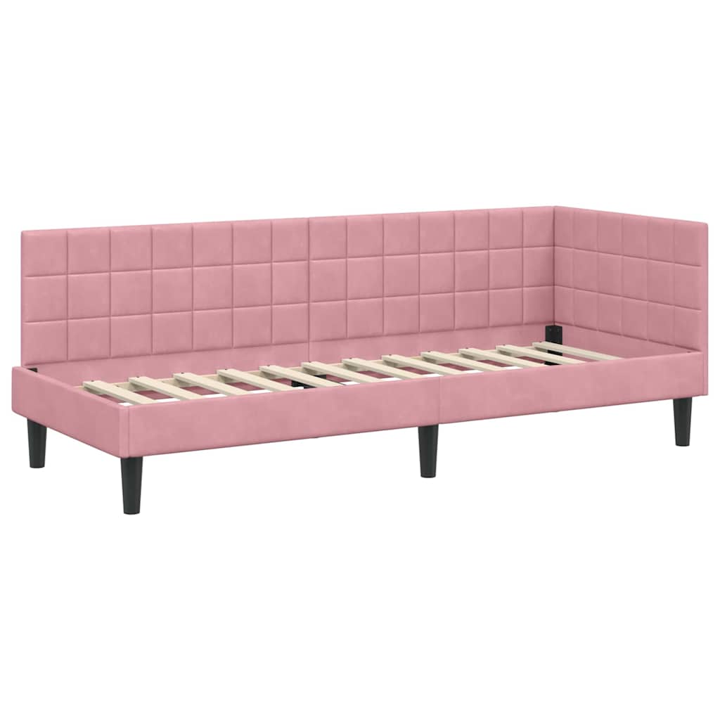 vidaXL Κρεβάτι Γωνίας Ροζ 80 x 200 cm Βελούδο