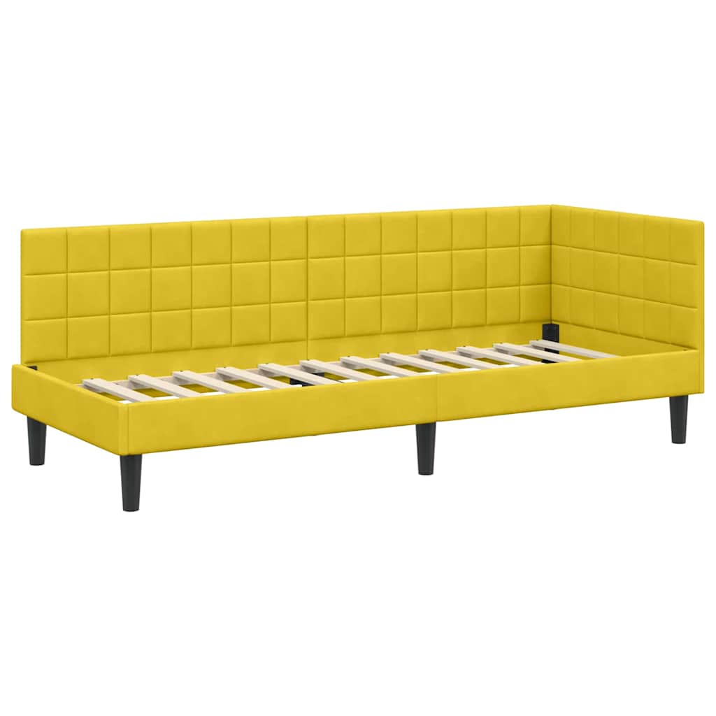vidaXL Κρεβάτι Γωνίας Κίτρινο 80 x 200 cm Βελούδο