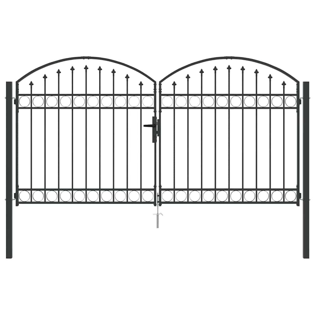 vidaXL Πύλη Φράχτη ASSEN 301 x 200 εκ. Κλειδώσιμο Ατσάλι Γκρι