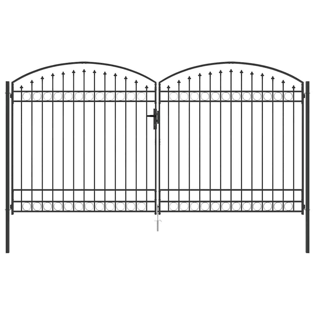 vidaXL Πύλη Φράχτη ASSEN 401 x 250 εκ. Ατσάλι Γκρι Κλειδώσιμο