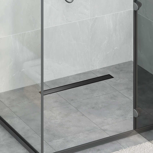 vidaXL Σιφόνι ντους 2-σε-1 με 360° σιφόνι Μαύρο 60 cm