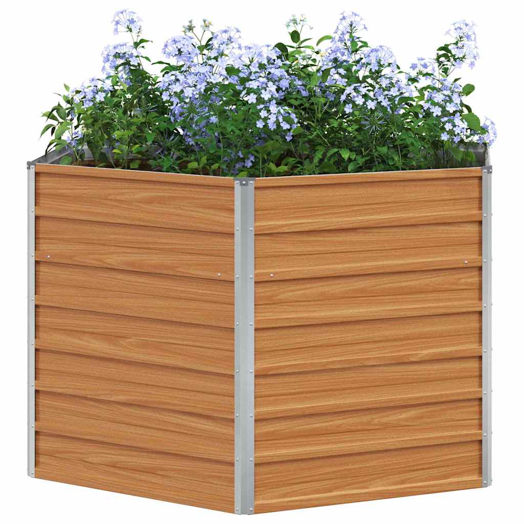 vidaXL Υψωμένο Κρεβάτι Κήπου Ανοιχτό καφέ 129 x 129 x 77 cm