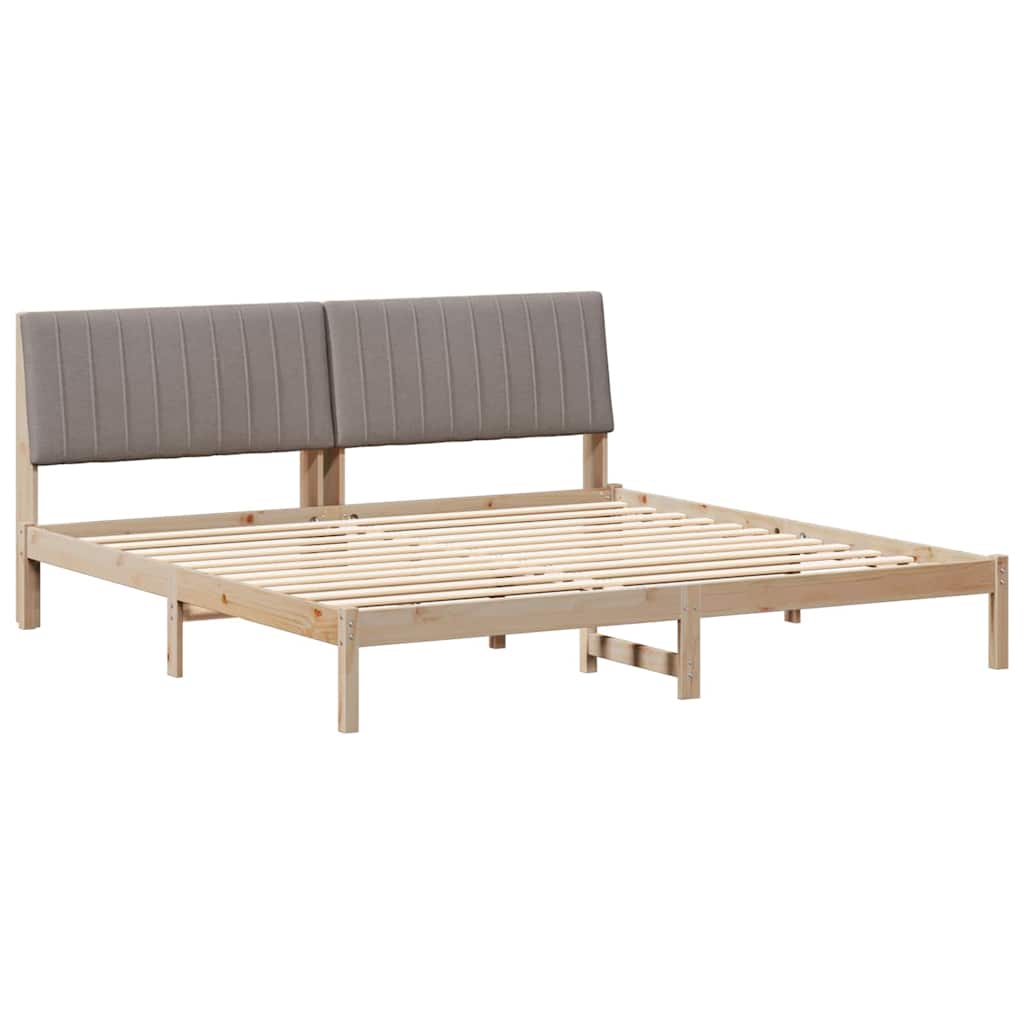 vidaXL Σκελετός Κρεβατιού Καφέ 200 x 200 cm Στερεά ξυλεία πεύκου