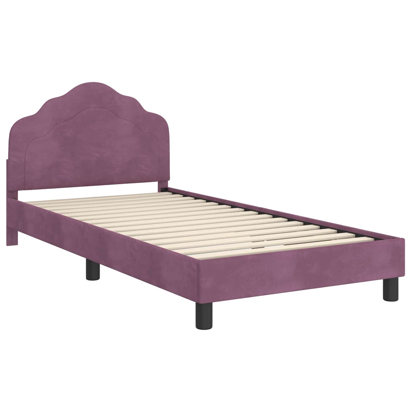 vidaXL Κρεβάτι Παιδικής Κρεβατοκάμαρας με Κεφαλάκι Μοβ 90 x 190 cm