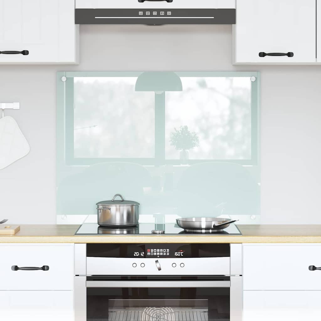 vidaXL Πλάτη κουζίνας Γάλα 80 x 60 cm σκληρυμένο γυαλί