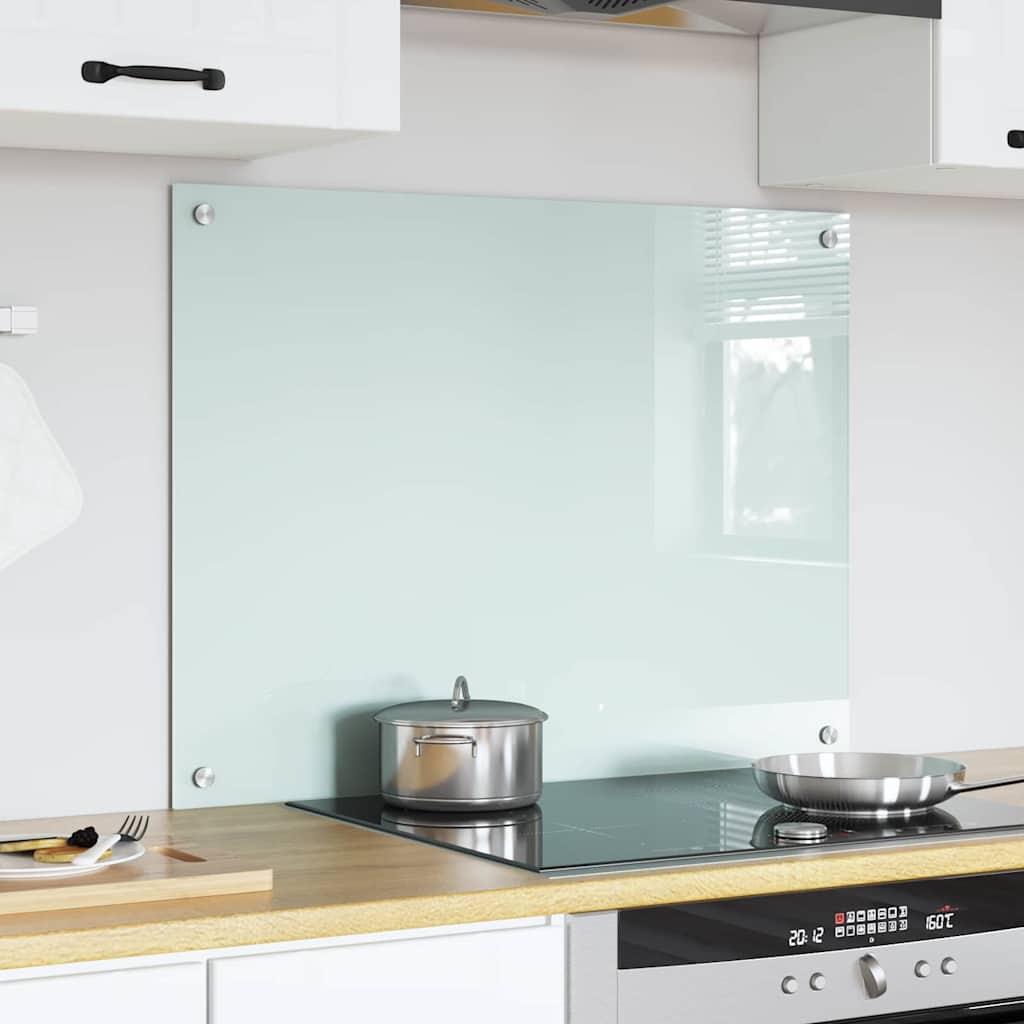 vidaXL Πλάτη κουζίνας Γάλα 80 x 60 cm σκληρυμένο γυαλί
