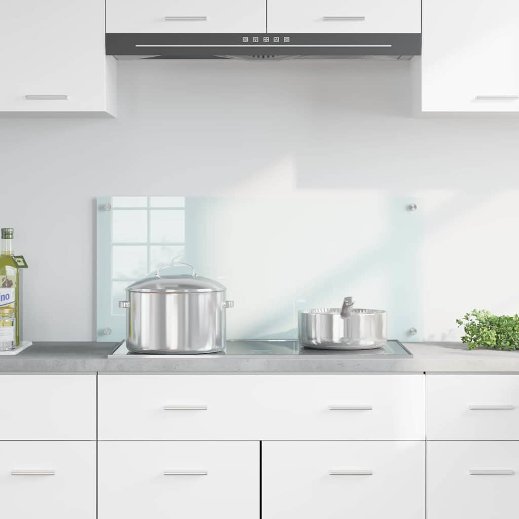 vidaXL Πλάτη κουζίνας Γάλα 90 x 40 cm σκληρυμένο γυαλί