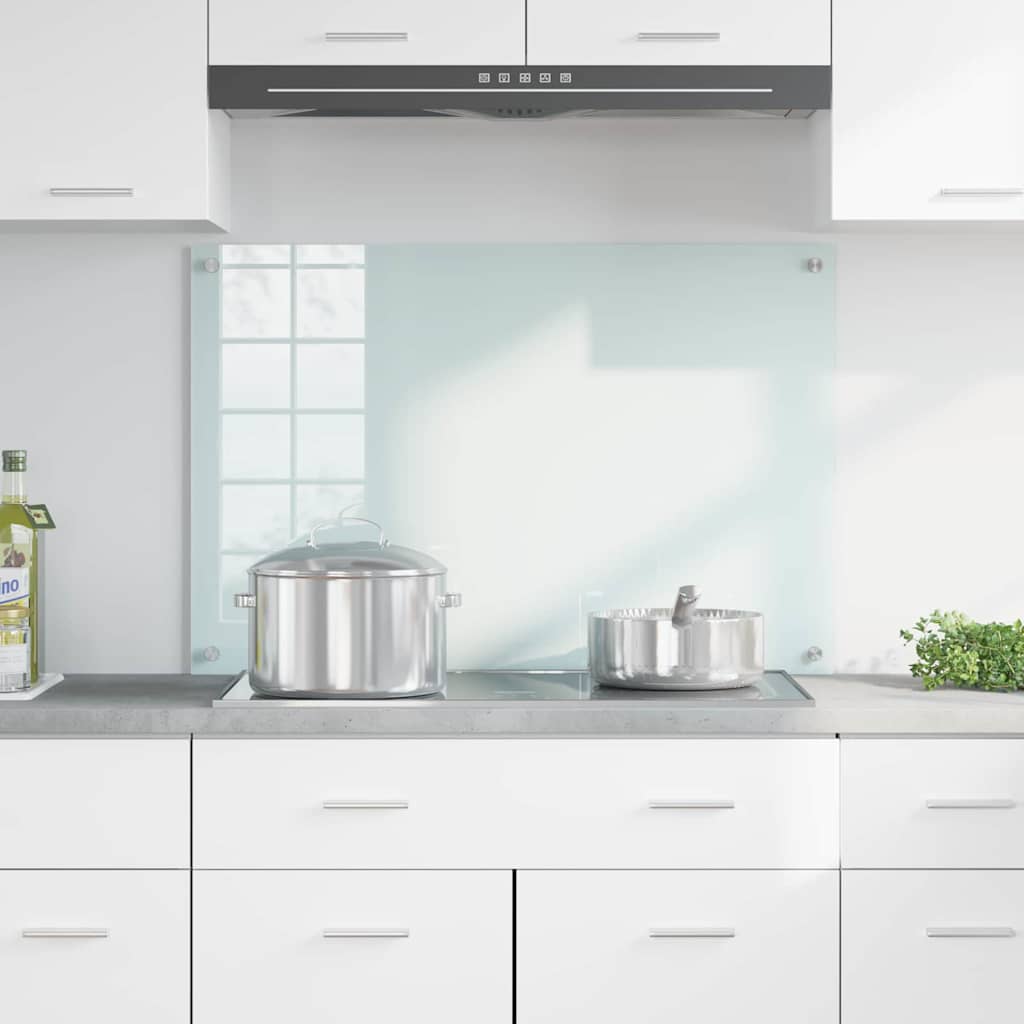 vidaXL Πλάτη κουζίνας Γάλα 90 x 60 cm σκληρυμένο γυαλί
