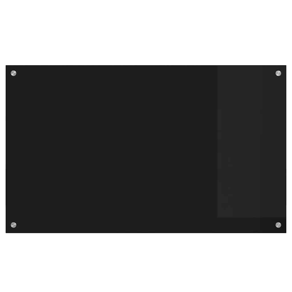 vidaXL Πλάτη κουζίνας Μαύρο 100 x 60 cm σκληρυμένο γυαλί