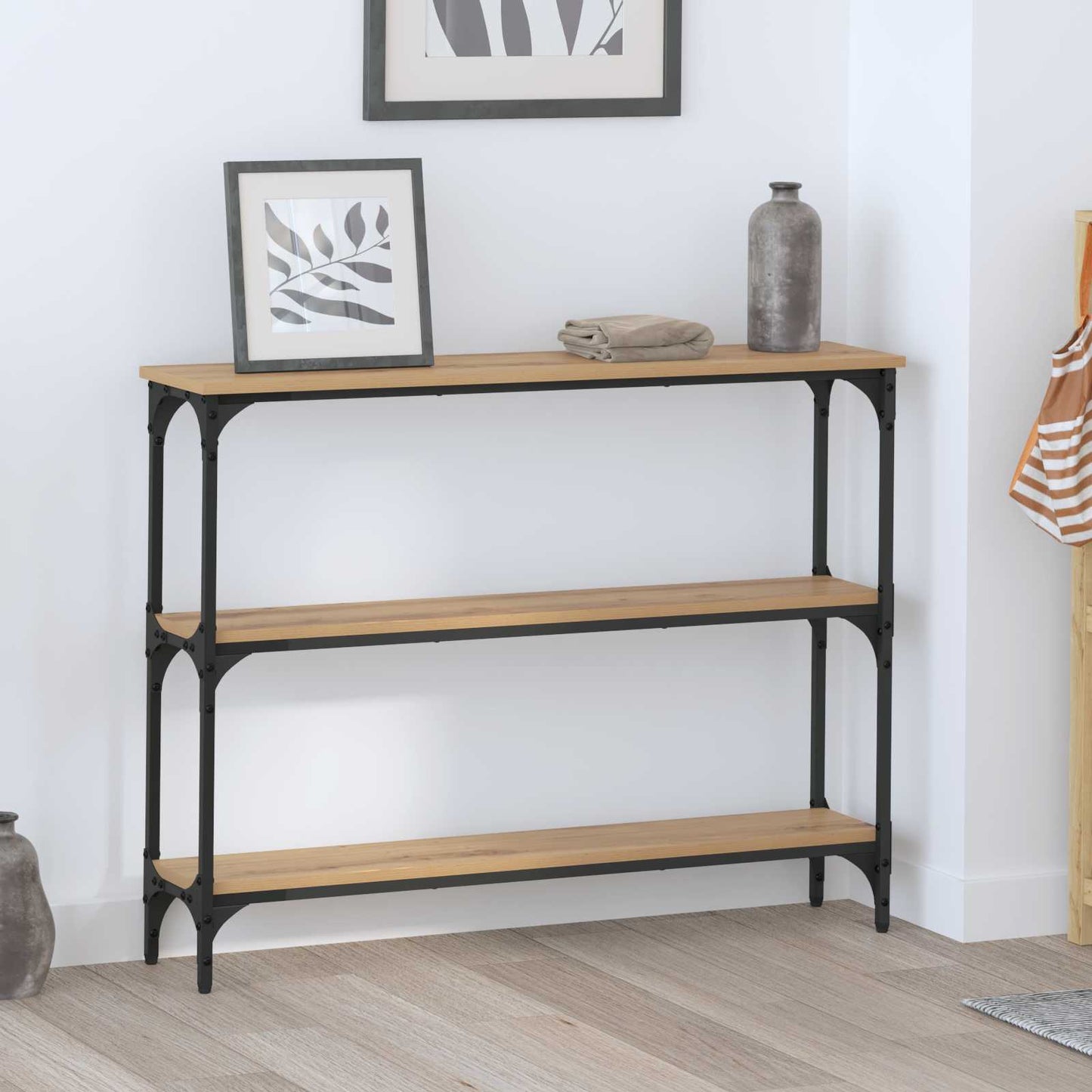 vidaXL Τραπέζι κονσόλας Artisan Oak 100 x 22,5 x 75 εκ