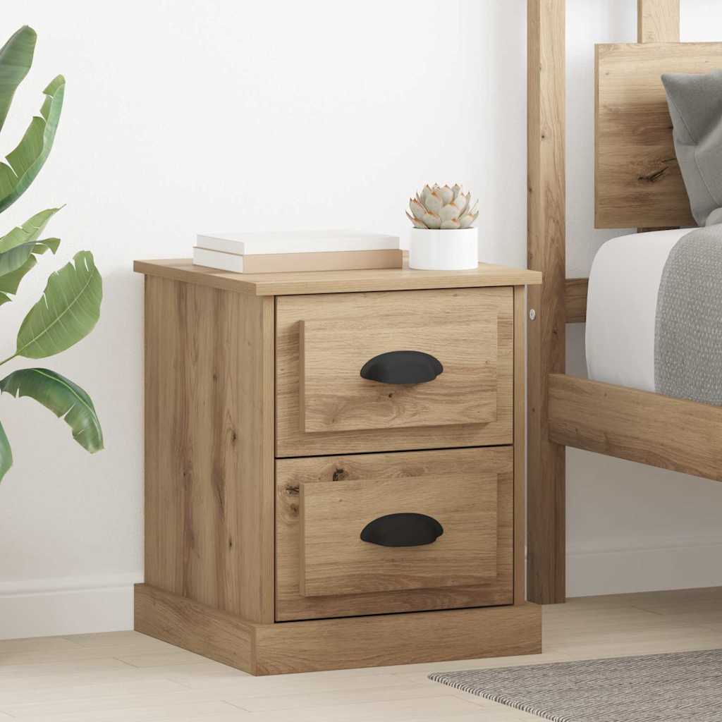 vidaXL Κομοδίνο 2 τεμ. Artisan Oak 39 x 39 x 47.5 εκ