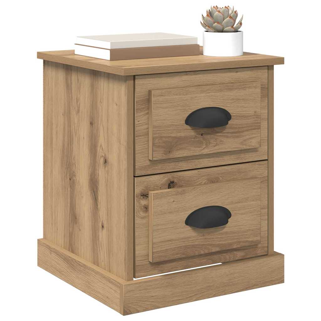 vidaXL Κομοδίνο 2 τεμ. Artisan Oak 39 x 39 x 47.5 εκ