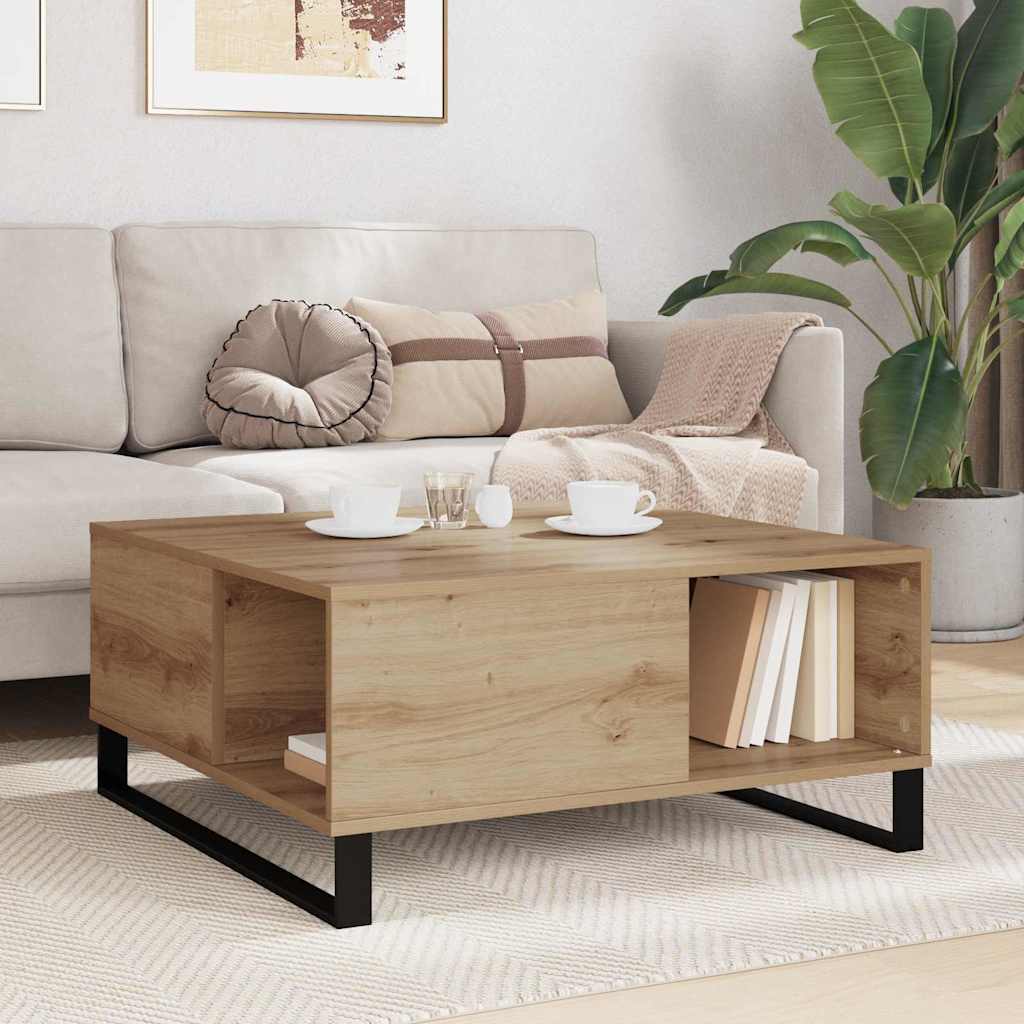vidaXL Τραπεζάκι σαλονιού Artisan Oak 80 x 80 x 36,5 εκ