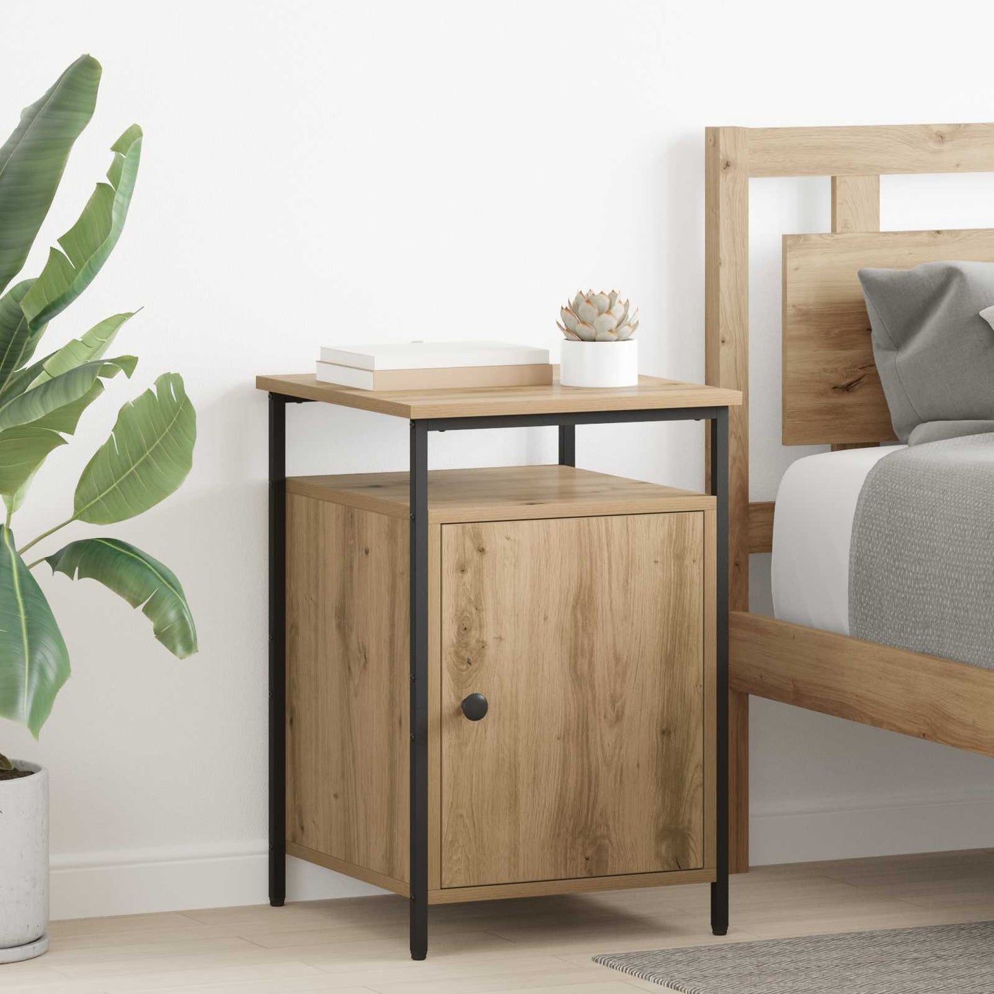 vidaXL Κομοδίνο Artisan Oak 40 x 42 x 60 εκ. Επεξεργασμένο Ξύλο