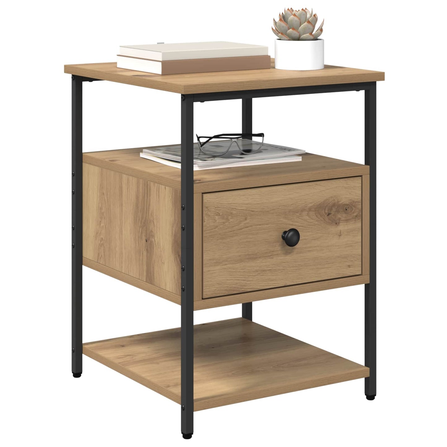 vidaXL Κομοδίνο Artisan Oak 40 x 42 x 56 εκ Επεξεργασμένο Ξύλο