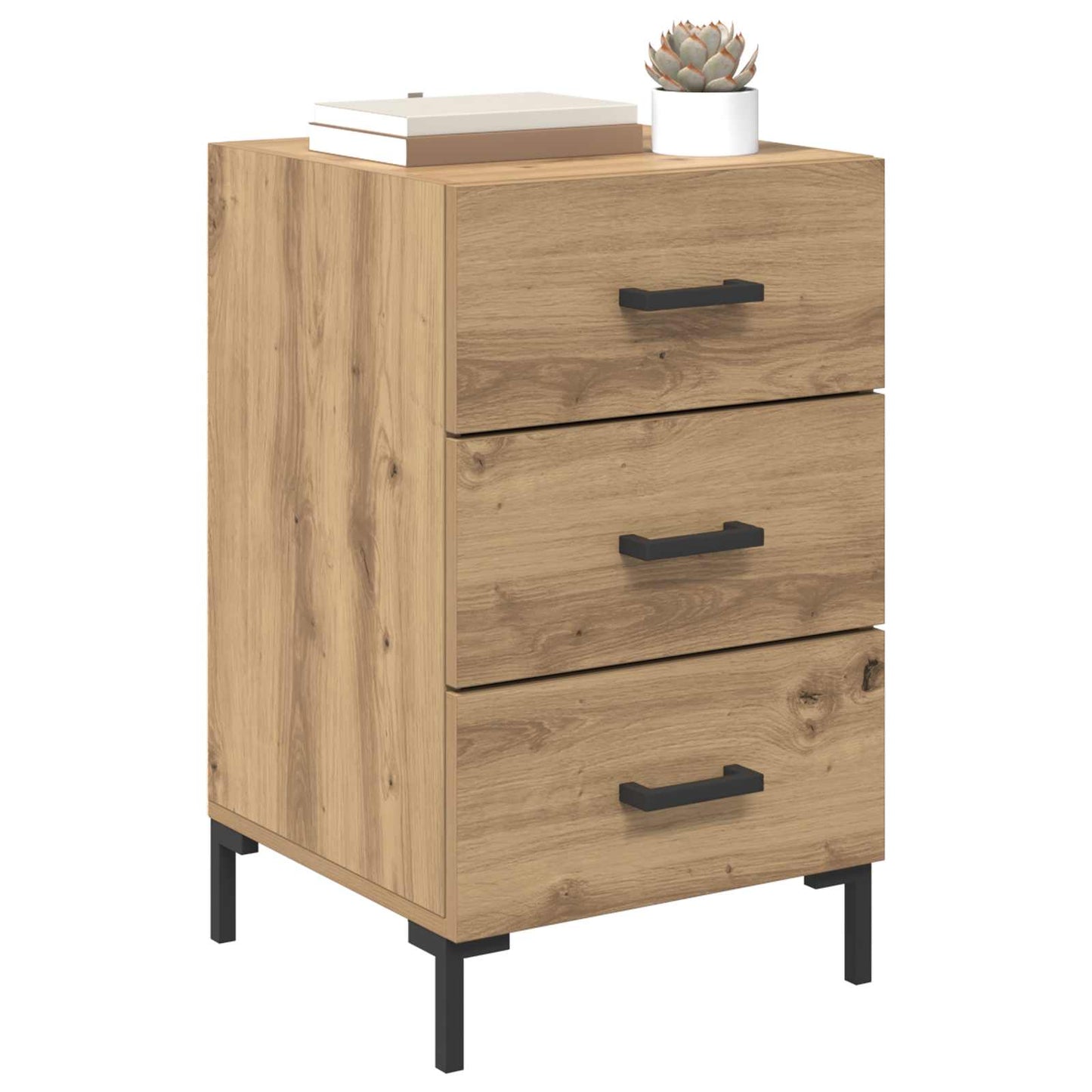 vidaXL Κομοδίνο Artisan Oak 40 x 40 x 66 εκ. Επεξεργασμένο Ξύλο