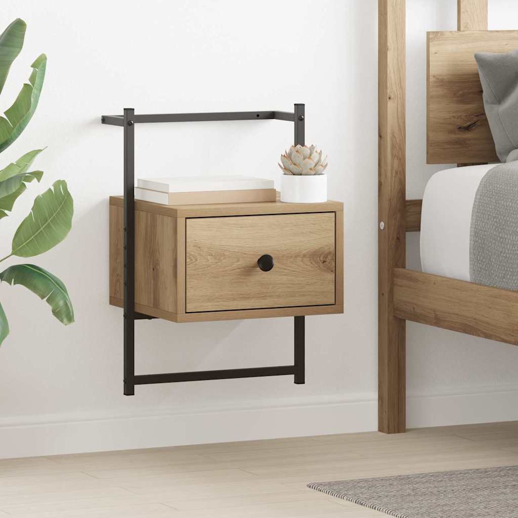 vidaXL Κομοδίνο Artisan Oak 35 x 30 x 51 εκ. Επεξεργασμένο ξύλο