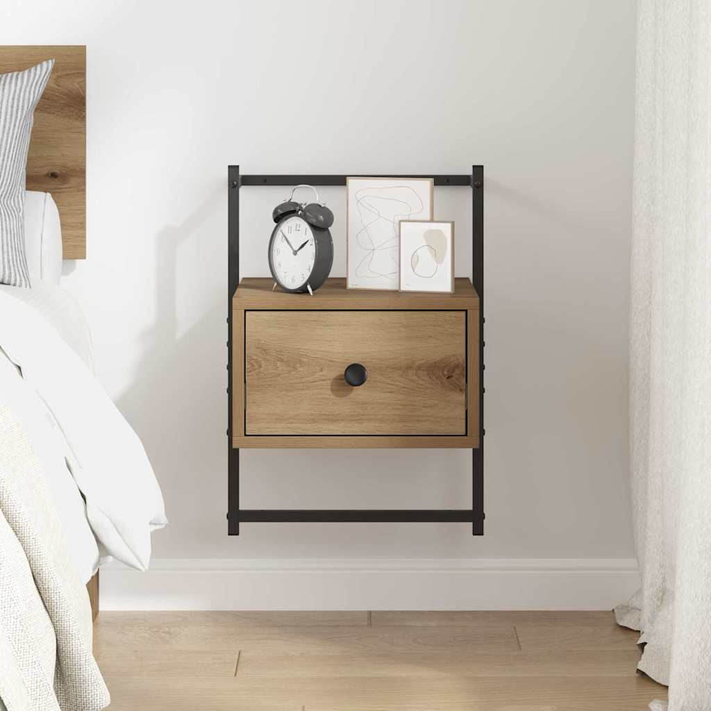 vidaXL Κομοδίνο Artisan Oak 35 x 30 x 51 εκ. Επεξεργασμένο ξύλο