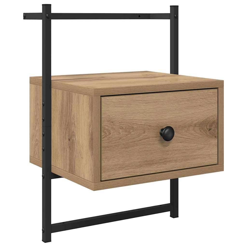 vidaXL Κομοδίνο Artisan Oak 35 x 30 x 51 εκ. Επεξεργασμένο ξύλο